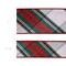 LaRibbons 4" - 2 1/2" Wired Dupioni Ribbon | Burgundy/Green/White Plaid Bias Cut | 5 Yard Roll